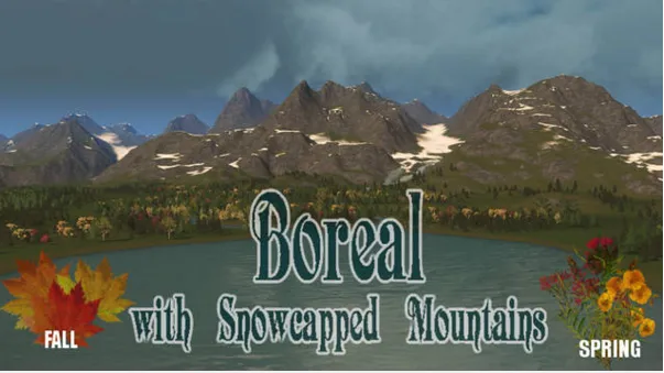 Boreal with Snowcapped Mountains