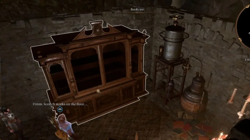 Как переместить книжный шкаф в Заброшенном деревенском погребе в Baldur's Gate 3
