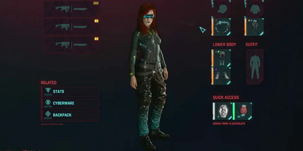 Легендарный наряд Netrunner в Cyberpunk 2077