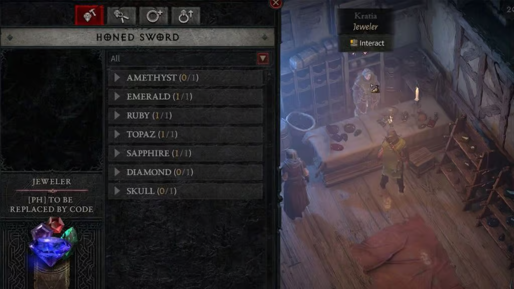 Как повысить уровень драгоценных камней в Diablo 4